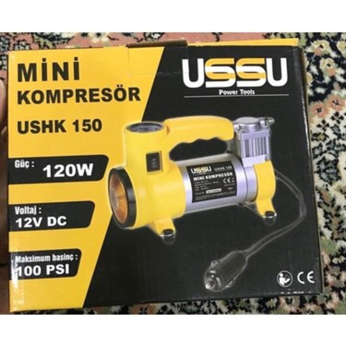 Ussu Mini Araç Kompresörü 12V Işıklı Ushk 150