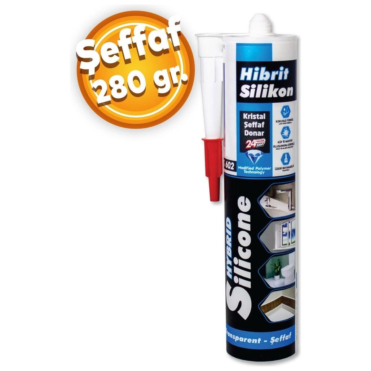 Vodaseal Hibrit Silikon Şeffaf 280 Gr