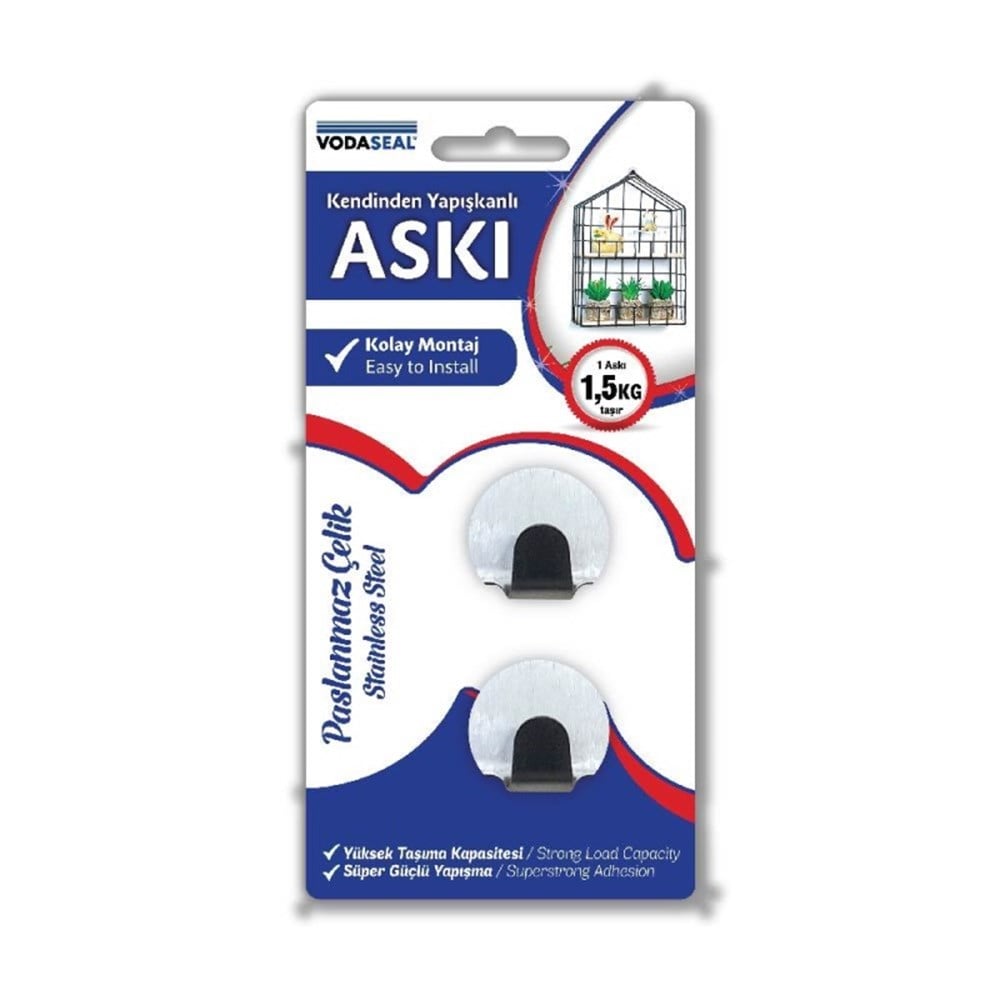Vodaseal İz Bırakmaz 2 Li Metal Askı