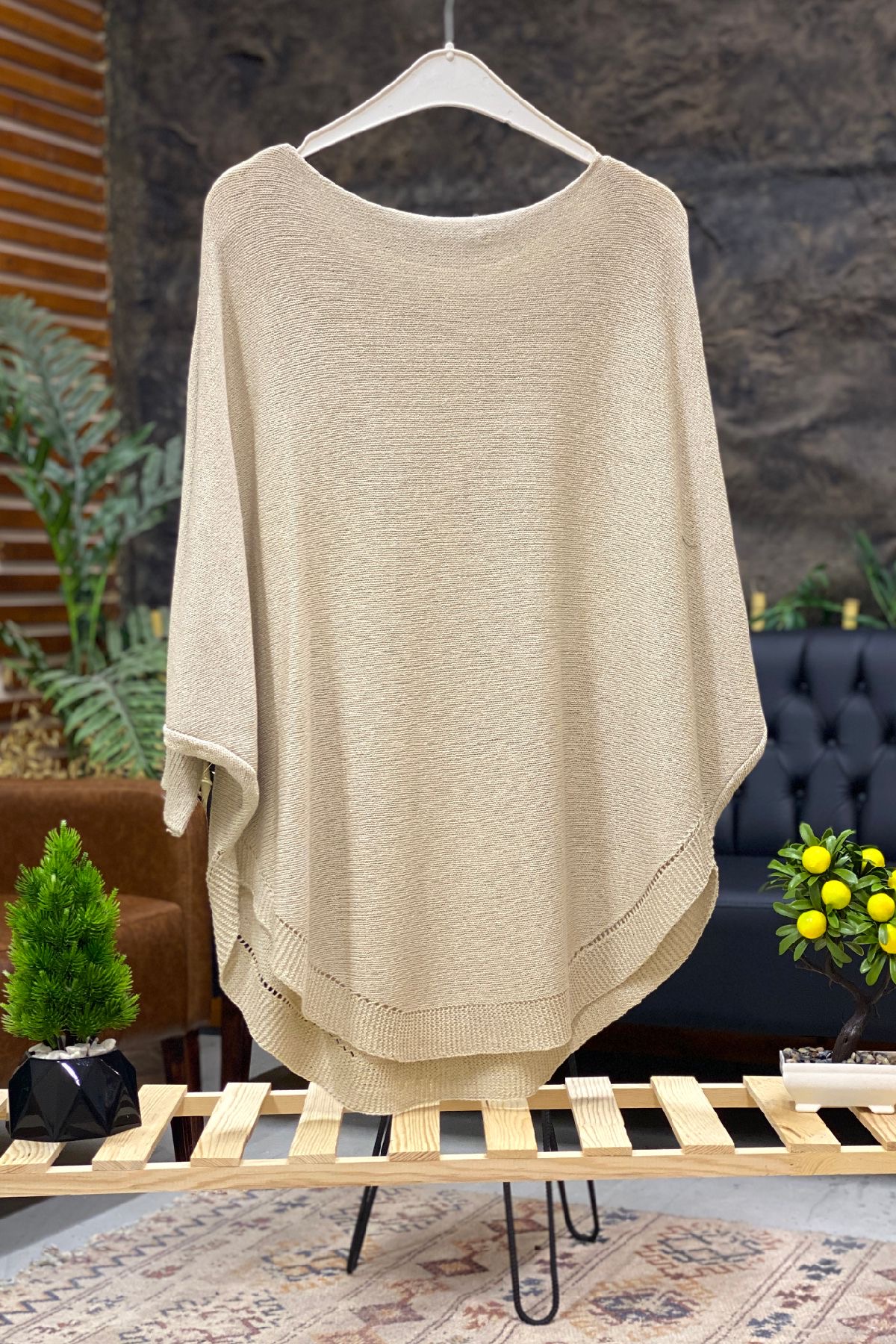 Bat Double Pocket Mercerized Tunic Blouse