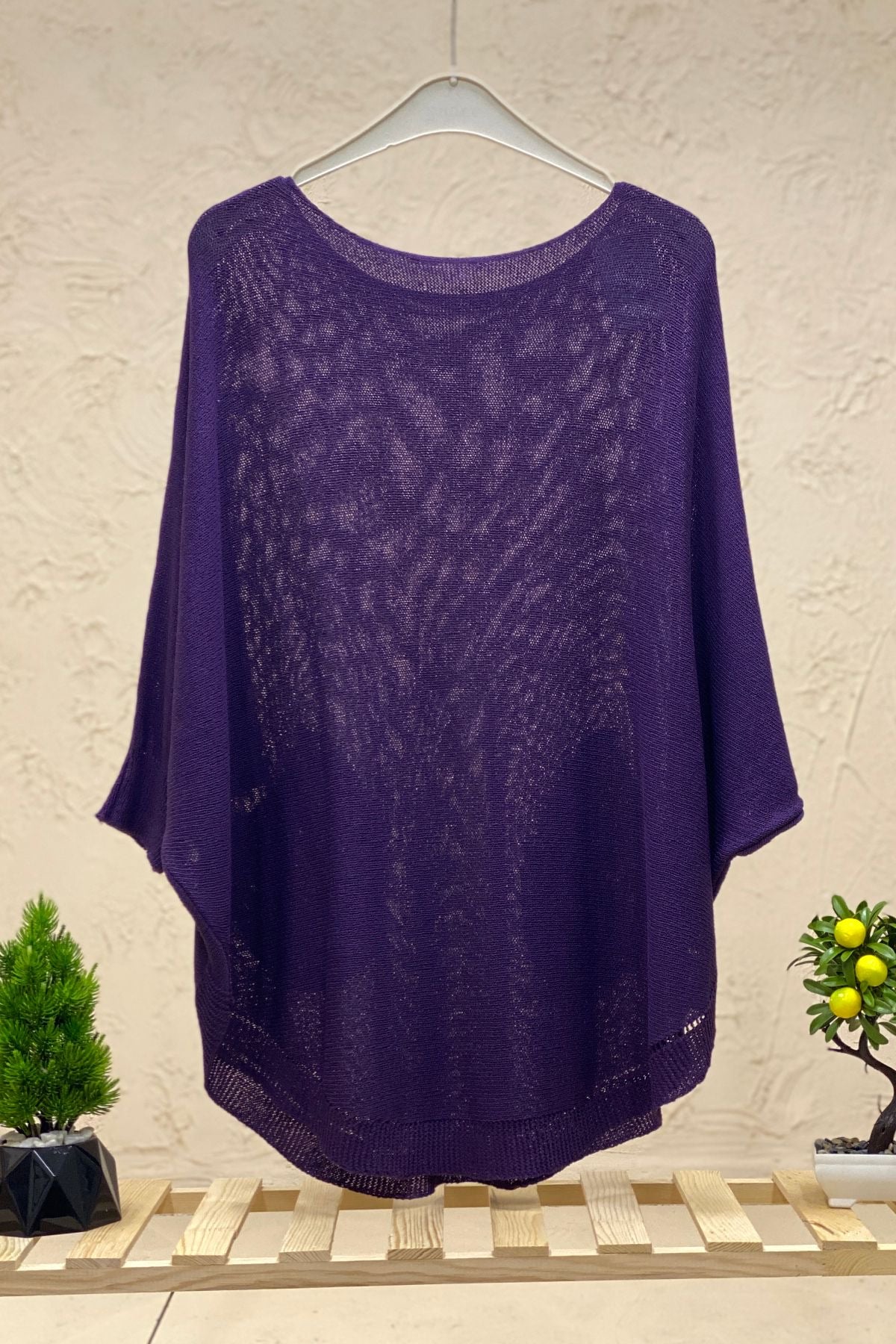 Bat Double Pocket Mercerized Tunic Blouse