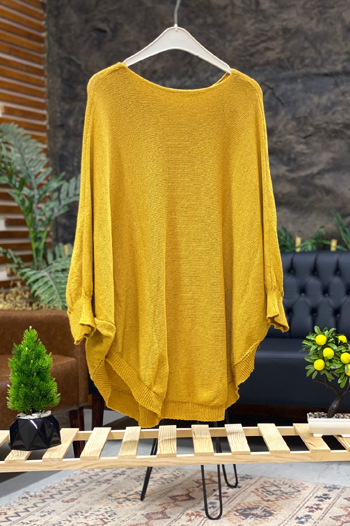 Bat Double Pocket Mercerized Tunic Blouse