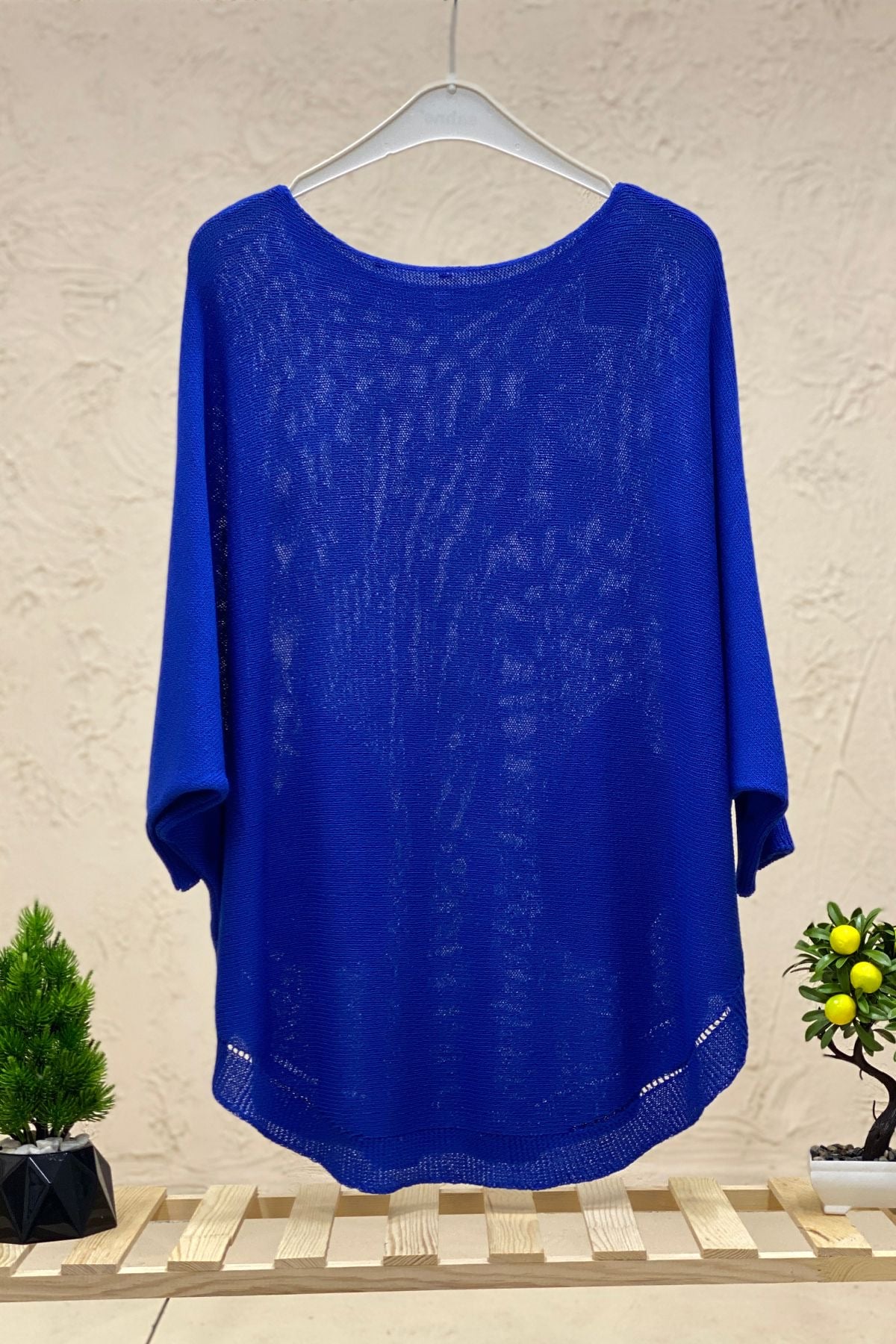 Bat Double Pocket Mercerized Tunic Blouse