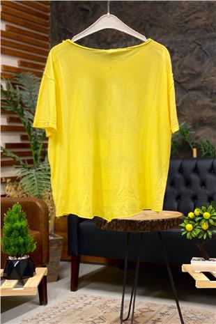 Wood Print Short Sleeve Combed Tshirt