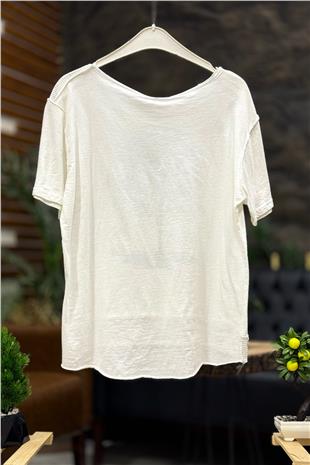 Ağaç Baskı Kısa Kol Penye Tshirt