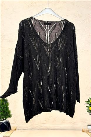 Ajurlu V Yaka Yarasa Merserize Bluz