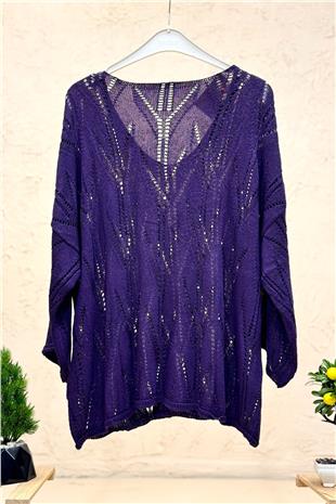 Ajurlu V Yaka Yarasa Merserize Bluz