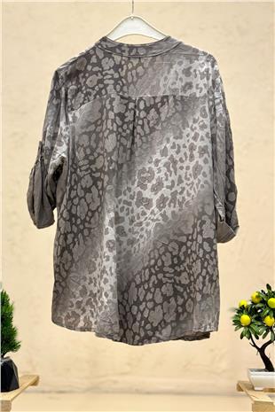 Hakim Yaka Cep Ve Yaka Pullu İthal Pamuk Gömlek