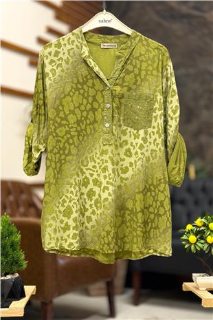 Hakim Yaka Cep Ve Yaka Pullu İthal Pamuk Gömlek