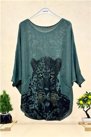 Kaplan Baskı Yarasa Merserize Bluz