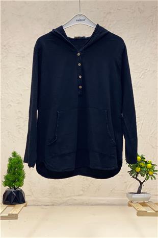 Linen Shirt with Hooded Pockets