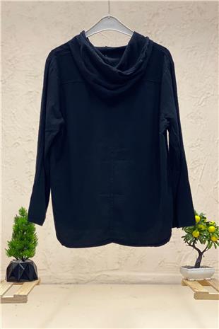 Linen Shirt with Hooded Pockets