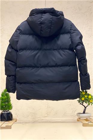 Kapşonlu Oversize Şişme Kaban