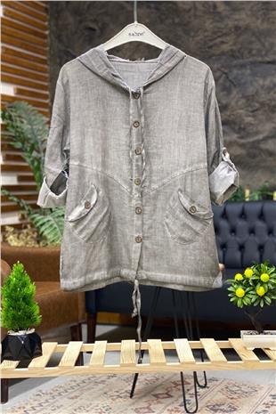 Hooded Washed Shirt