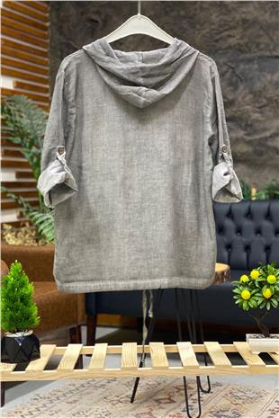 Hooded Washed Shirt