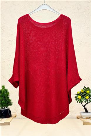 Kelebek Baskı Yarasa Merserize Cepli Bluz