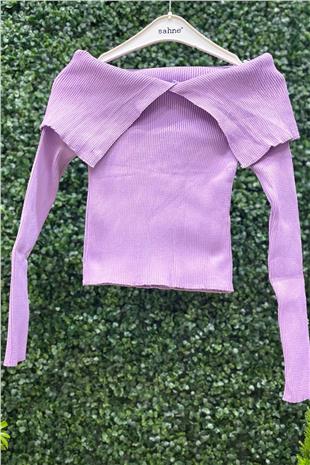 Handkerchief Collar Long Sleeve Sweater
