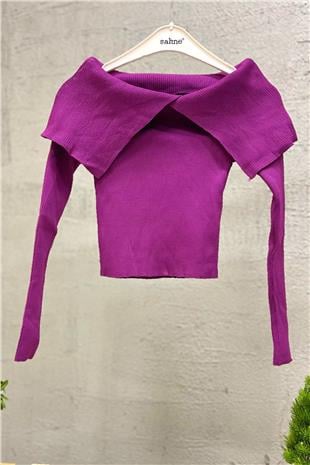 Handkerchief Collar Long Sleeve Sweater