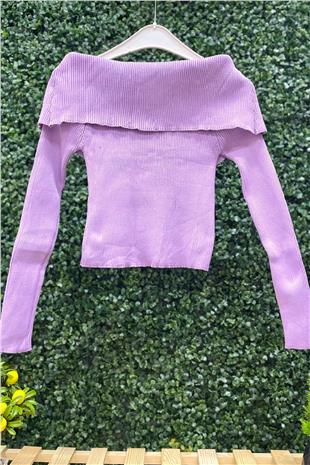 Handkerchief Collar Long Sleeve Sweater