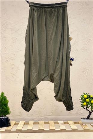 Nakışlı Pullu Penye Şalvar Pantolon