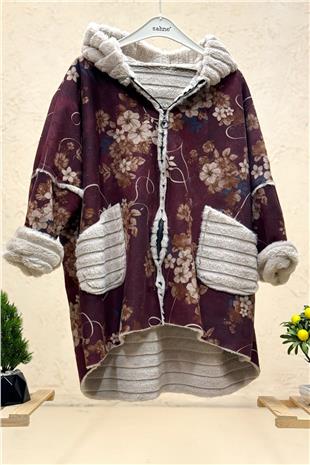 Nergis Kürklü Oversize Nubuk Kaban