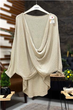 Front Double-breasted Degaje Mercerized Blouse