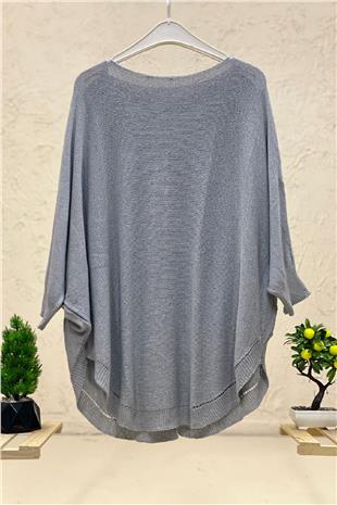 Mercerized Shabby Blouse with Open Front Pockets