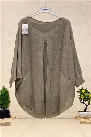 Mercerized Shabby Blouse with Open Front Pockets