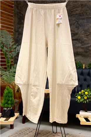 Leg Mesh Washed Baggy Pants