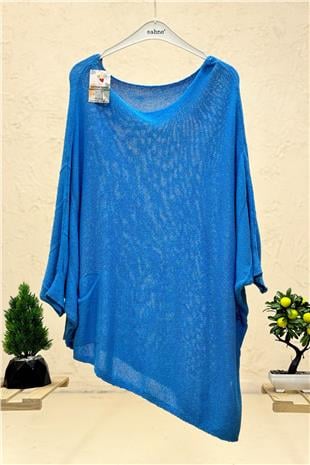 Tek Cepli Yarasa Asimetrik Merserize Bluz