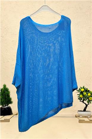 Tek Cepli Yarasa Asimetrik Merserize Bluz