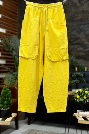 Torba Cepli Bel Lastikli Pantolon