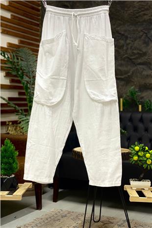 Torba Cepli Bel Lastikli Pantolon