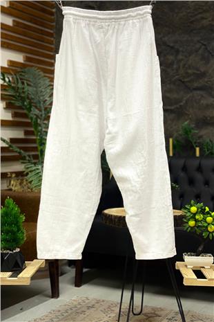 Torba Cepli Bel Lastikli Pantolon