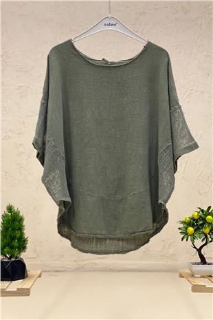 Linen Pants with Tassels with Side Mesh