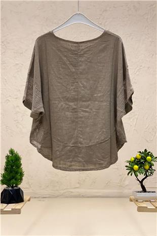 Linen Pants with Tassels with Side Mesh