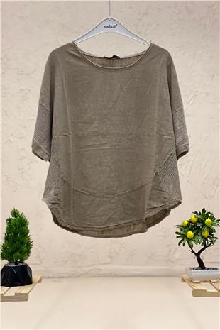 Linen Pants with Tassels with Side Mesh