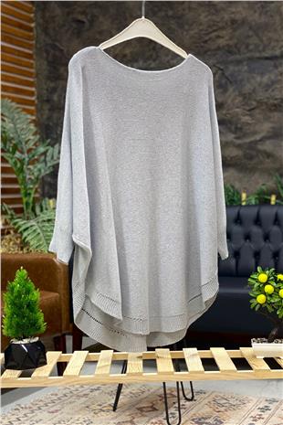 Bat Double Pocket Mercerized Tunic Blouse