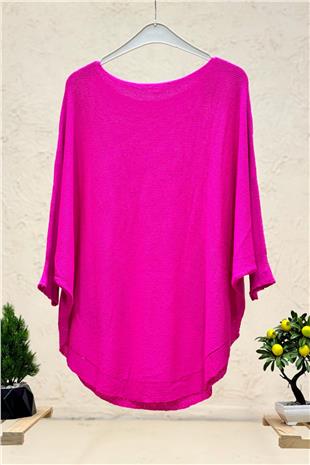 Yarasa Çift Cepli Merserize Tunik Bluz