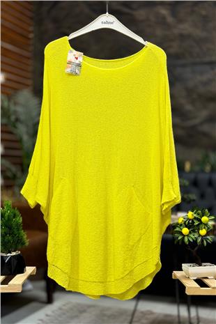 Yarasa Çift Cepli Merserize Tunik Bluz