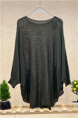 Bat Double Pocket Mercerized Tunic Blouse