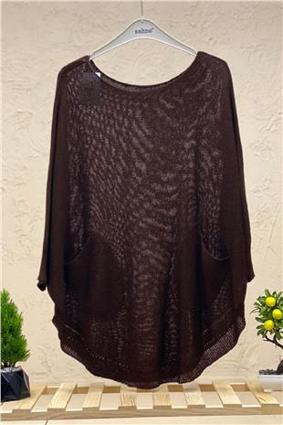 Bat Double Pocket Mercerized Tunic Blouse