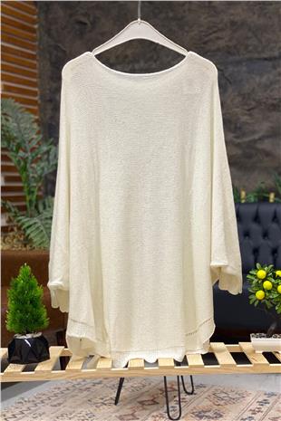 Bat Double Pocket Mercerized Tunic Blouse