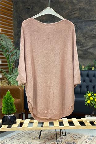 Bat Double Pocket Mercerized Tunic Blouse