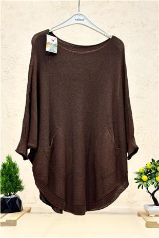 Yarasa Çift Cepli Merserize Tunik Bluz