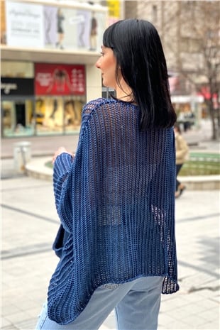 Shabby Fishnet Blouse with Washed Pockets