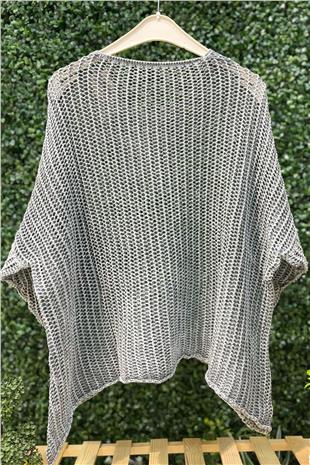 Shabby Fishnet Blouse with Washed Pockets