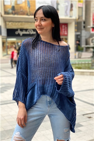 Shabby Fishnet Blouse with Washed Pockets