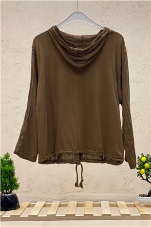 Starry Long Sleeve Hooded Linen Shirt