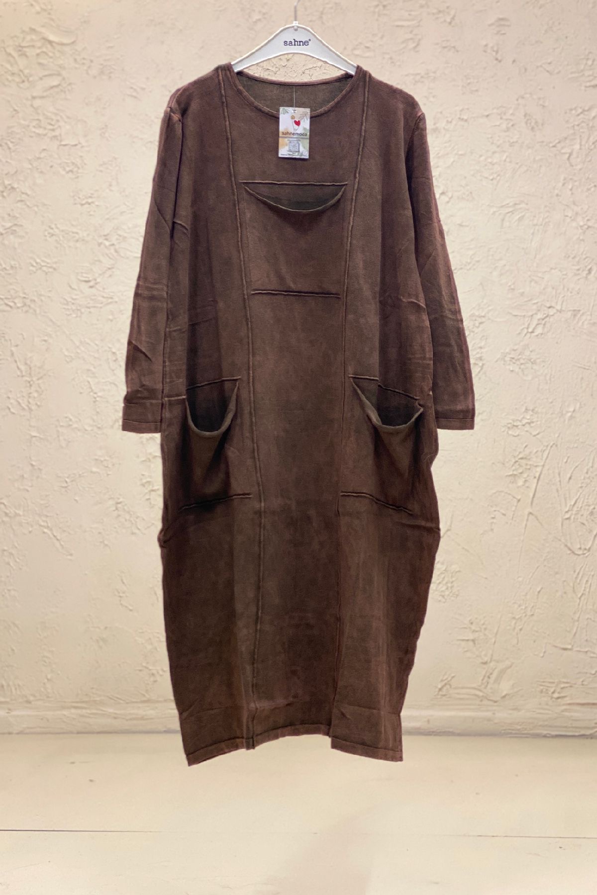 3 Pocket Long Sleeve Wash Knit Dress